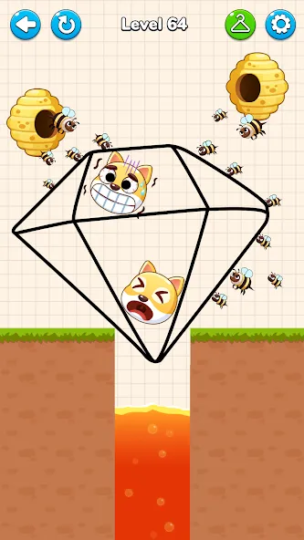 Draw to Save - Save the Dog  [МОД Бесконечные монеты] Screenshot 5