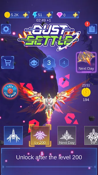 Dust Settle 3D - Galaxy Attack (Даст Сеттл 3Д)  [МОД Unlimited Money] Screenshot 1