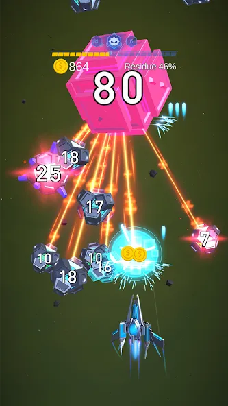 Dust Settle 3D - Galaxy Attack (Даст Сеттл 3Д)  [МОД Unlimited Money] Screenshot 3