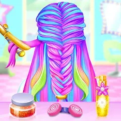 Взломанная Braided Hair Salon Girls Games  [МОД Menu] - полная версия apk на Андроид