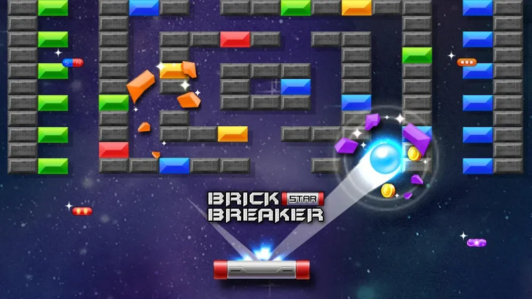 Brick Breaker Star: Space King  [МОД Бесконечные монеты] Screenshot 3