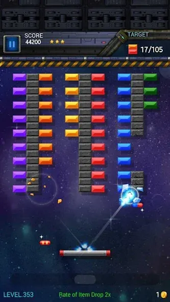 Brick Breaker Star: Space King  [МОД Бесконечные монеты] Screenshot 4