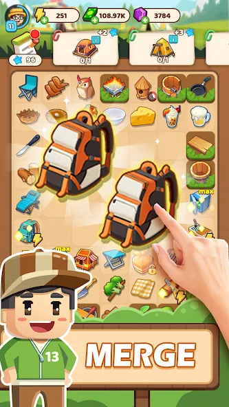 Campsite Craze: Puzzle Merge (Кемпинговая Лихорадка)  [МОД Меню] Screenshot 2