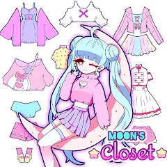 Скачать взломанную Moon's Closet dress up game  [МОД Меню] - стабильная версия apk на Андроид