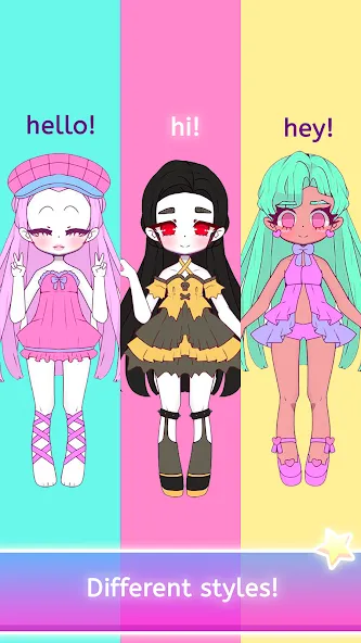 Mimistar dress up chibi doll (Министар)  [МОД Все открыто] Screenshot 2