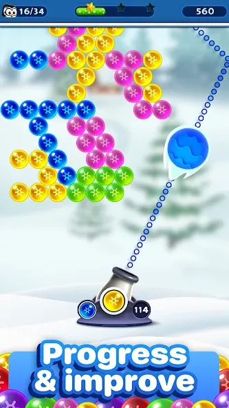 Bubble Pop Games: Shooter Cash  [МОД Много монет] Screenshot 2