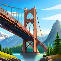 Скачать взломанную Bridgezz: Bridge Construction (Бриджзз)  [МОД Много монет] - полная версия apk на Андроид