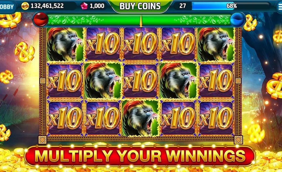 Ape Slots: Vegas Casino Deluxe  [МОД Mega Pack] Screenshot 4