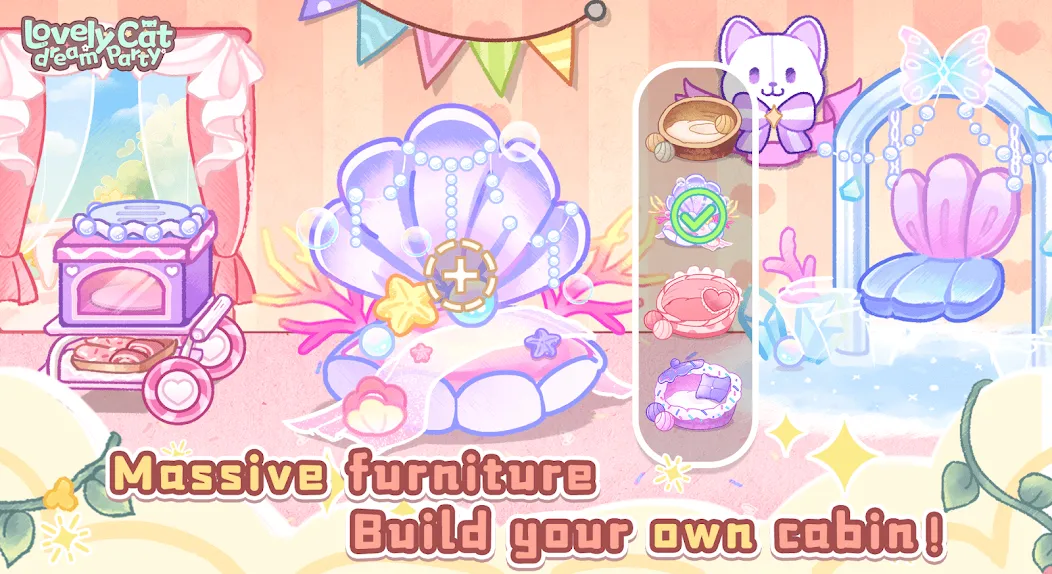 Lovely cat dream party (Лавли кэт дрим пати)  [МОД Много денег] Screenshot 3