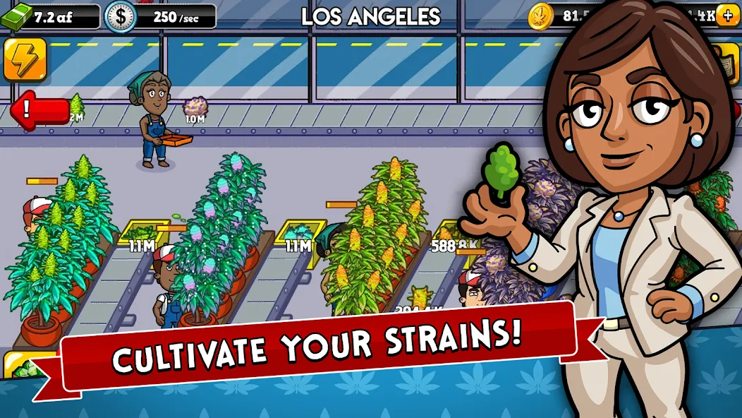 Weed Inc: Idle Tycoon (Уид Инк)  [МОД Бесконечные деньги] Screenshot 1