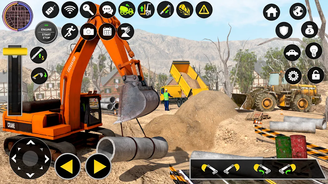 Construction Excavator Game 3D  [МОД Бесконечные монеты] Screenshot 1