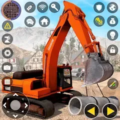 Взломанная Construction Excavator Game 3D  [МОД Бесконечные монеты] - последняя версия apk на Андроид