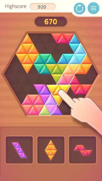 Triangles & Blocks (Полиблок)  [МОД Бесконечные монеты] Screenshot 2