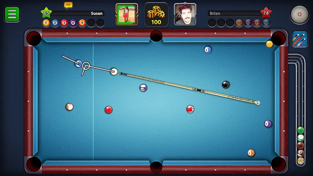 8 Ball Pool (Шаровый Бильярд)  [МОД Меню] Screenshot 1