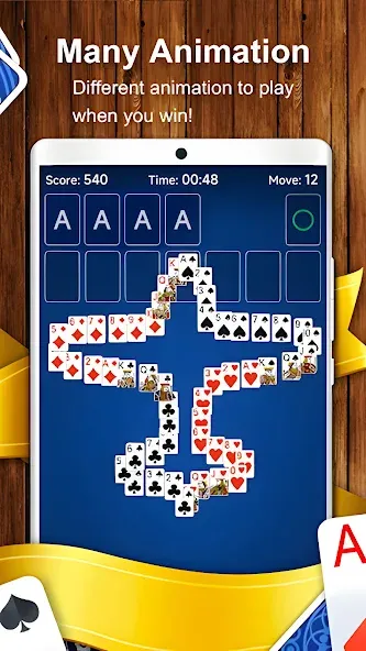 Solitaire Card Game (Солитер карточная игра)  [МОД Unlocked] Screenshot 5