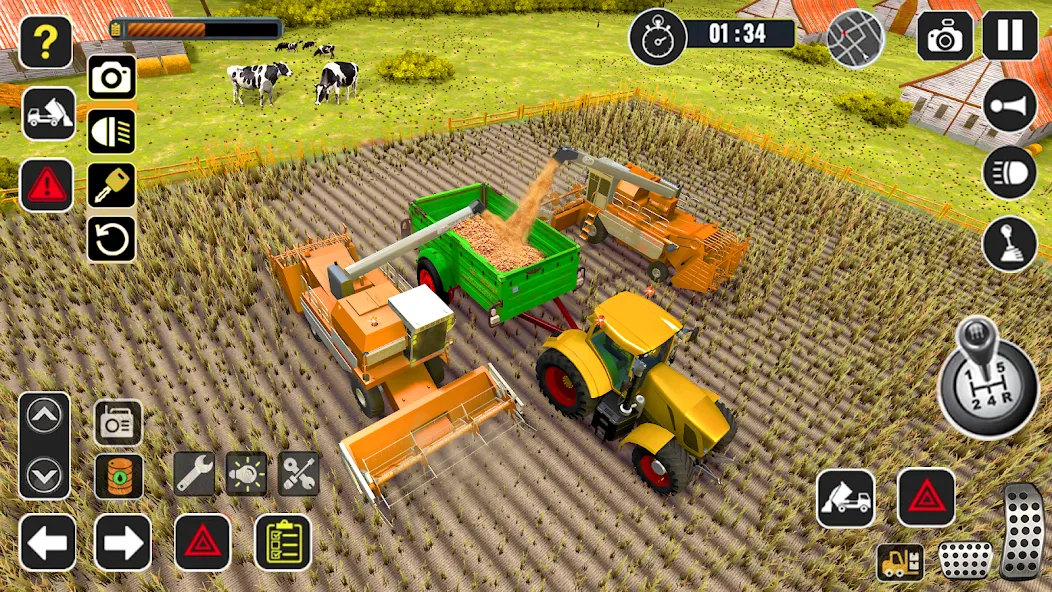 Tractor Farming Game Harvester  [МОД Unlimited Money] Screenshot 3