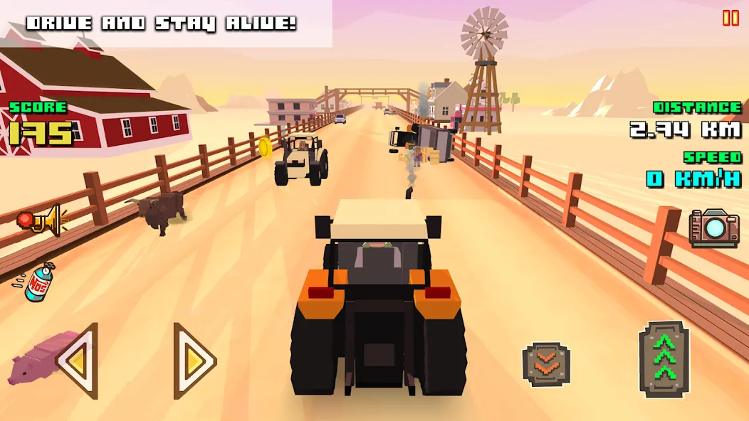 Blocky Farm Racing & Simulator  [МОД Много денег] Screenshot 2