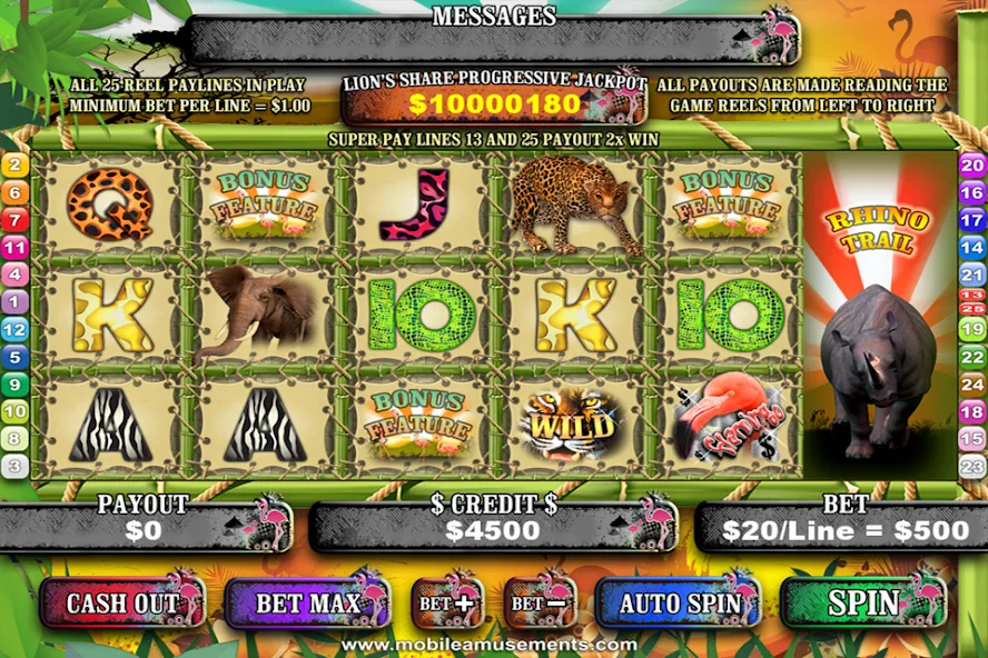 Flamingo Safari Slots (Фламинго Сафари Слоты)  [МОД Бесконечные монеты] Screenshot 1