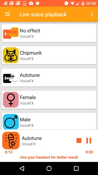 VoiceFX - Voice Changer with v  [МОД Бесконечные монеты] Screenshot 5