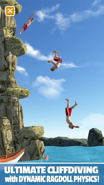 Flip Diving (Флип дайвинг)  [МОД Много монет] Screenshot 1