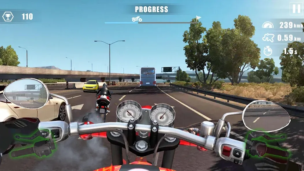 Moto Bike Race : Driving Car (Мото Байк Рейс)  [МОД Menu] Screenshot 3