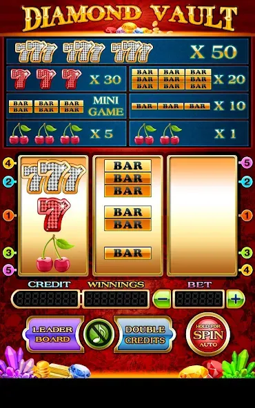 Diamond Vault Slots - Vegas (Бриллиантовые ячейки слотов)  [МОД Бесконечные деньги] Screenshot 1