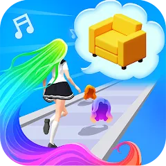 Скачать взломанную Dancing Hair (Дансинг Хэр)  [МОД Mega Pack] - полная версия apk на Андроид