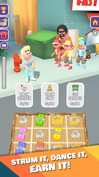 Street Life: Merge Tap Clicker (Беггинг Лайф)  [МОД Бесконечные деньги] Screenshot 4