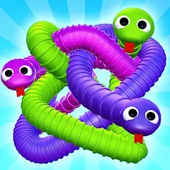 Взломанная Tangled Snakes Puzzle Game (Танглед Снейк 3Д)  [МОД Много денег] - последняя версия apk на Андроид