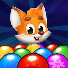 Взломанная Bubble Friends Bubble Shooter  [МОД Mega Pack] - последняя версия apk на Андроид