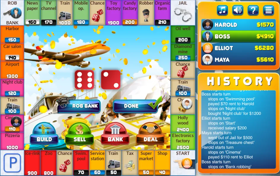 CrazyPoly - Business Dice Game (КрейзиПоли)  [МОД Бесконечные деньги] Screenshot 1