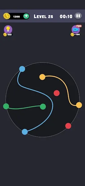 Same Color: Connect Two Dots (Сейм Колор Дот)  [МОД Бесконечные монеты] Screenshot 1