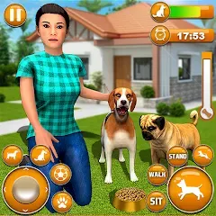 Скачать взломанную Pet Dog Family Adventure Games  [МОД Бесконечные монеты] - стабильная версия apk на Андроид