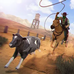 Взломанная Cowboys Horse Racing Derby  [МОД Mega Pack] - полная версия apk на Андроид