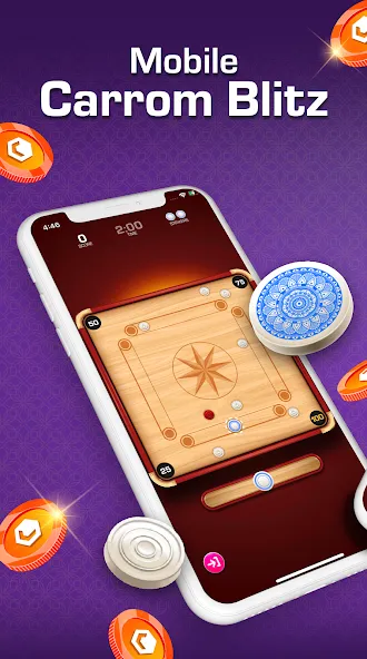 Carrom Blitz: Win Rewards (Карром Блиц)  [МОД Unlimited Money] Screenshot 1