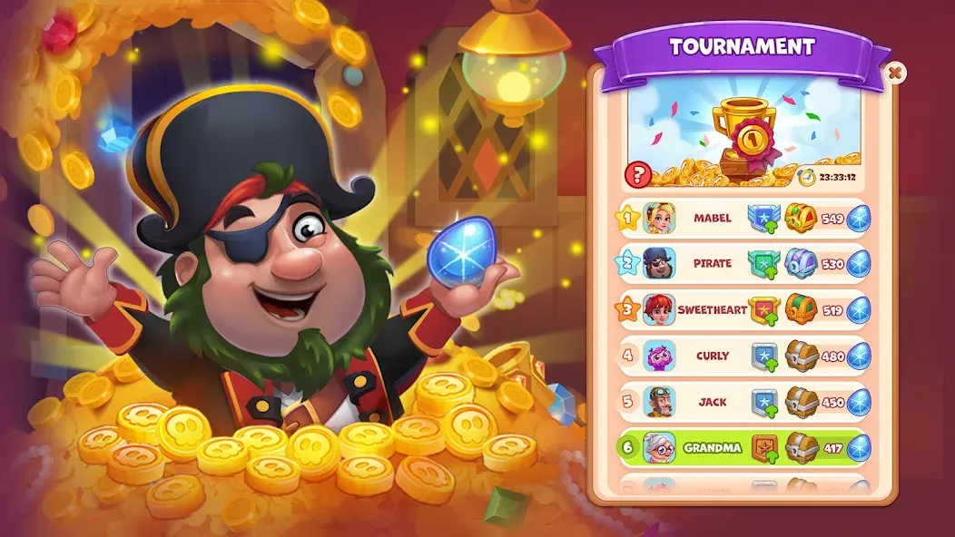 Pirate Treasures: Jewel & Gems  [МОД Unlimited Money] Screenshot 2