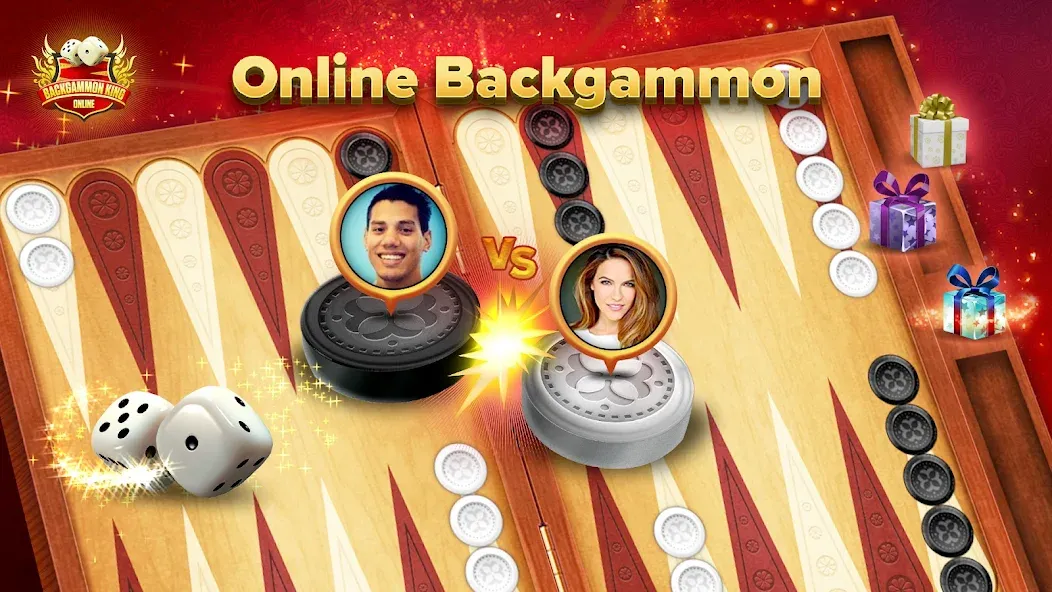 Backgammon King Online  [МОД Бесконечные деньги] Screenshot 1