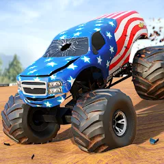 Взломанная Fearless US Monster Truck Game (Фирлесс ЮЭС Монстер Трак Гейм)  [МОД Бесконечные деньги] - полная версия apk на Андроид