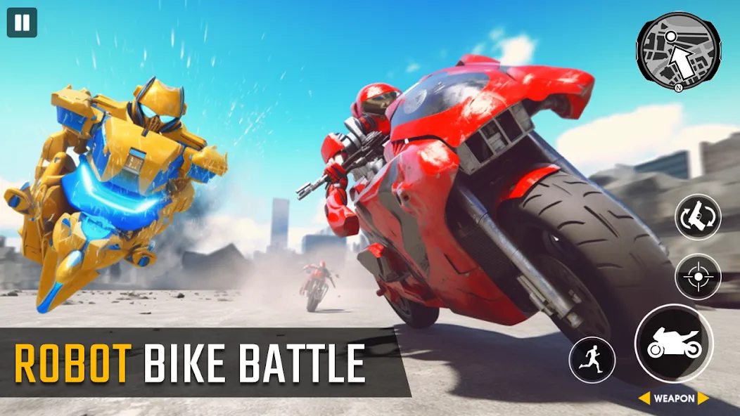 Real Robot Bike Transform Game  [МОД Unlimited Money] Screenshot 5