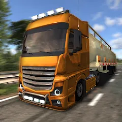 Скачать взломанную European Truck Simulator (Юро Трак Драйвер)  [МОД Unlimited Money] - стабильная версия apk на Андроид