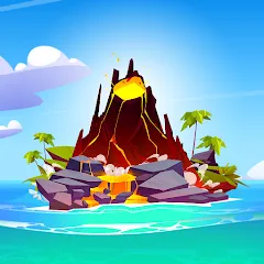 Скачать взломанную Volcano Island - Sim Game (Вулканический остров)  [МОД Все открыто] - стабильная версия apk на Андроид