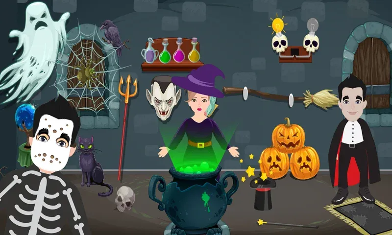 Pretend Play Halloween Party (Претендуй на Хэллоуинскую вечеринку)  [МОД Много денег] Screenshot 1