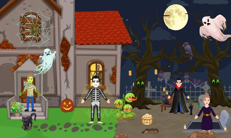 Pretend Play Halloween Party (Претендуй на Хэллоуинскую вечеринку)  [МОД Много денег] Screenshot 2