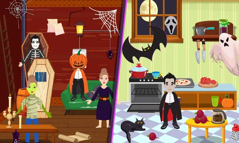 Pretend Play Halloween Party (Претендуй на Хэллоуинскую вечеринку)  [МОД Много денег] Screenshot 4