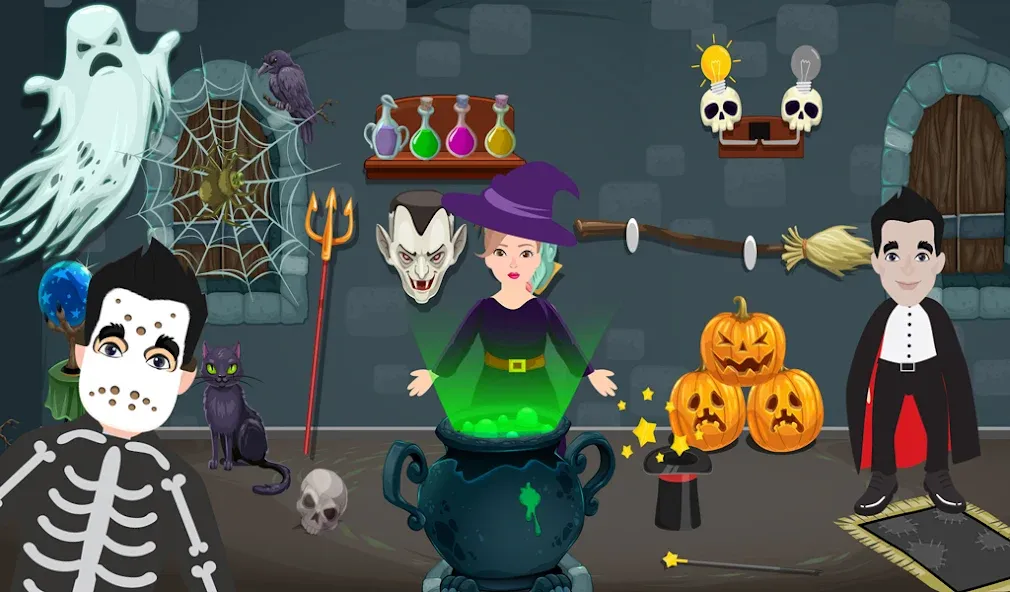 Pretend Play Halloween Party (Претендуй на Хэллоуинскую вечеринку)  [МОД Много денег] Screenshot 5