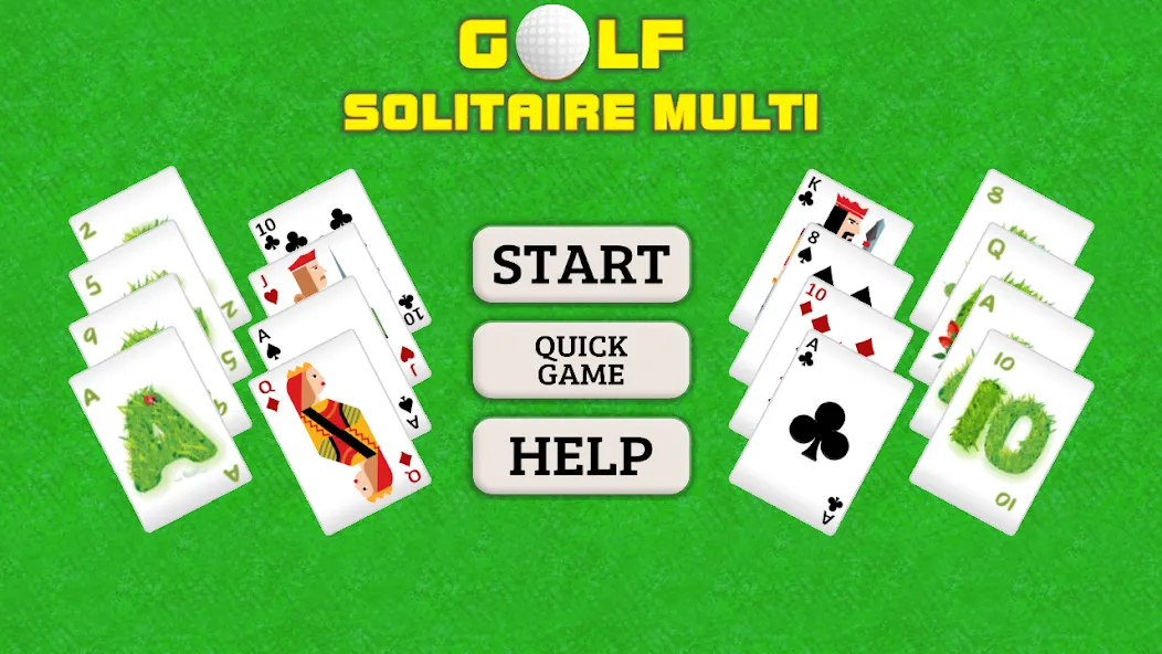 Golf Solitaire Multi CardsGame (Гольф Солитер Мульти КардсГейм)  [МОД Бесконечные деньги] Screenshot 1