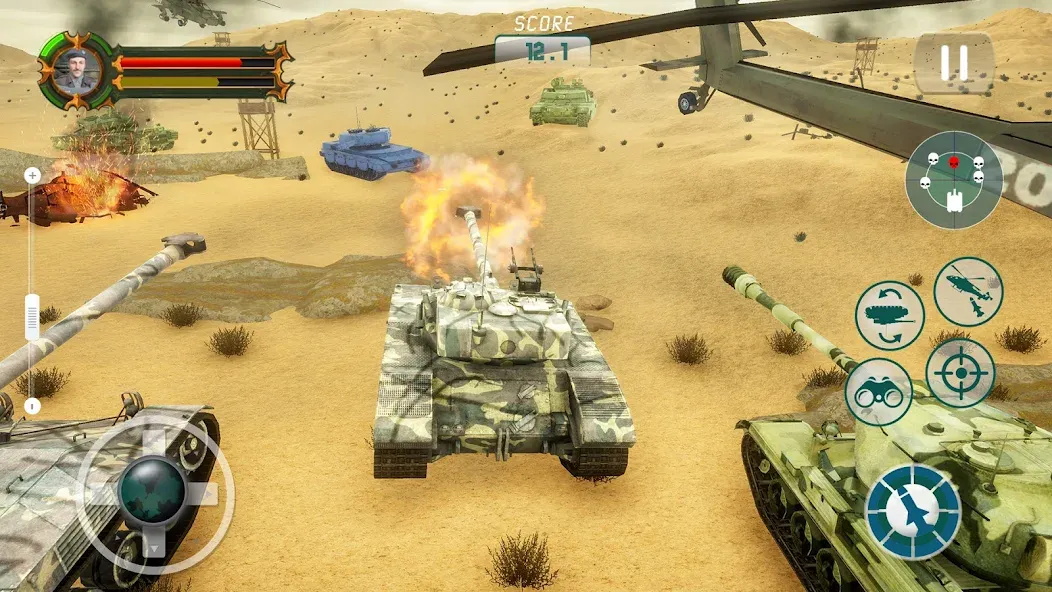 Army Tank Games Offline 3d  [МОД Menu] Screenshot 1