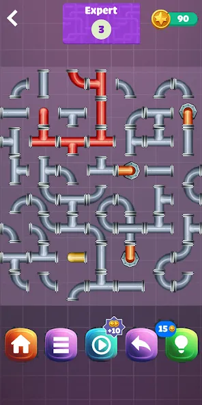 Pipe Puzzle Connect (Пайп Пазл Коннект)  [МОД Все открыто] Screenshot 1