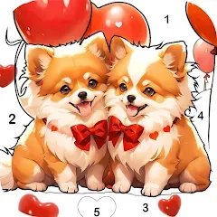 Скачать взлом Dog Coloring, Color by number  [МОД Unlocked] - стабильная версия apk на Андроид
