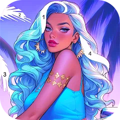 Взломанная Paint Color: Color by number  [МОД Menu] - полная версия apk на Андроид